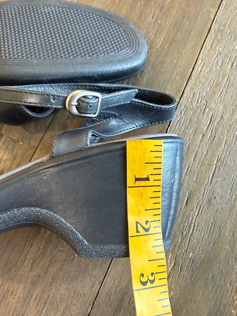 Dansko Black Leather Wedge Sandals Women’s EU 40 Ankle Strap